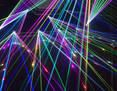 Ter illustratie van lasershows