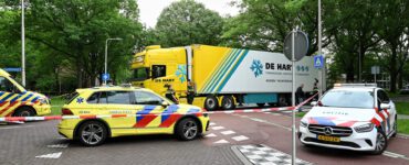 De vrachtwagen dat betrokken was bij het incident op de Lage Witsiebaan.