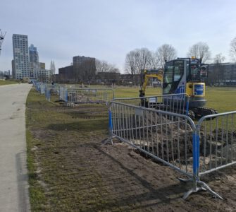 Werkzaamheden Spoorpark om de wateroverlast te verminderen